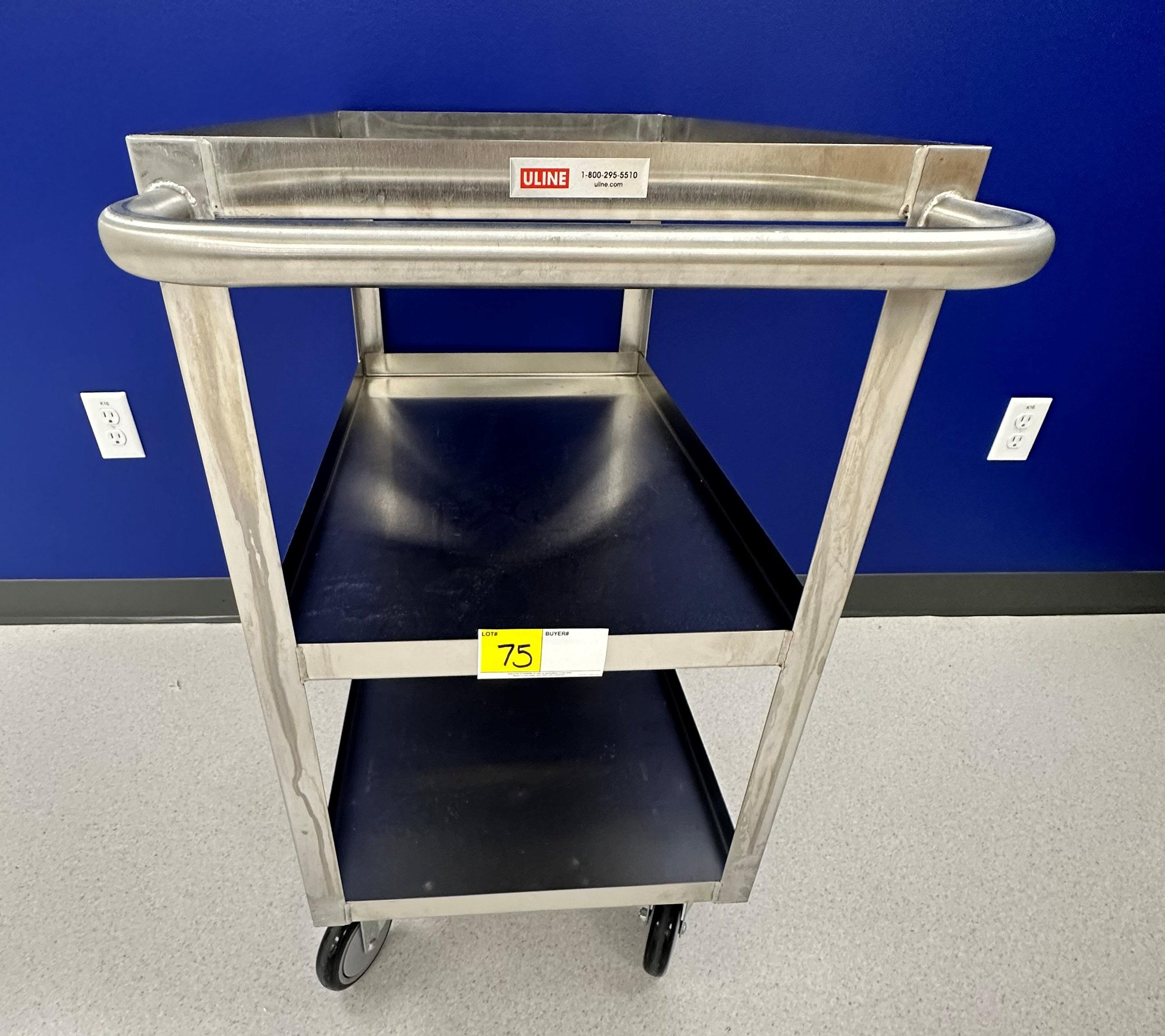 STAINLESS STEEL ROLLING CART (18" W X 30" L X 36" H)