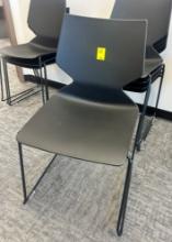 QTY 5 STACKABLE BLACK CHAIRS X $