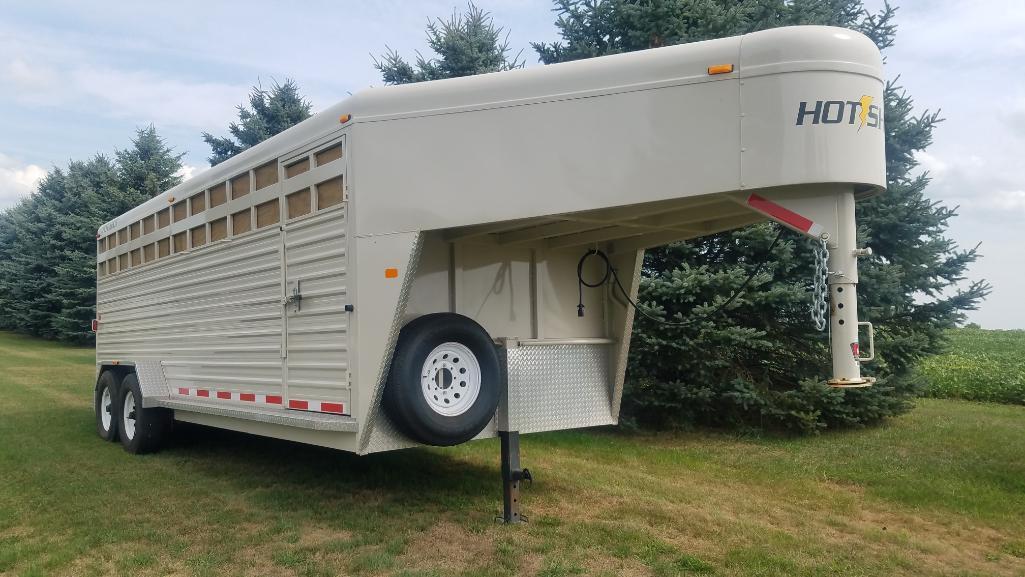 2009 Trails West Hot Shot, 20 ft Gooseneck Livestock Trailer,