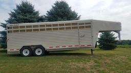 2009 Trails West Hot Shot, 20 ft Gooseneck Livestock Trailer,