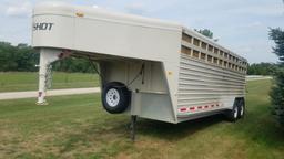 2009 Trails West Hot Shot, 20 ft Gooseneck Livestock Trailer,