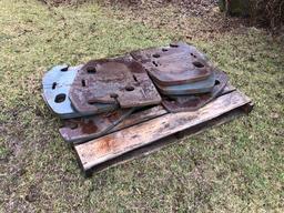 Skid of New Holland Front End Weights
