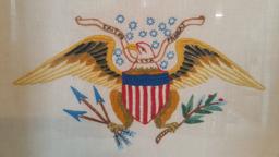 Federal Eagle Framed Needlepoint