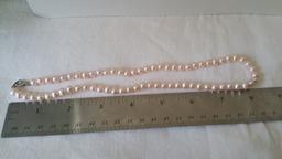 Pink Pearls .925 Clasp And Signed 310