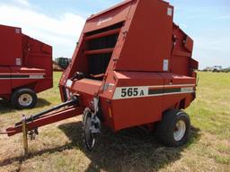 Hesston 565A Round Baler, s/n 01600, 540 pto, Located in Marlow Yard...