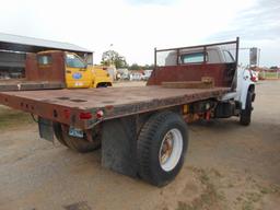 1987 CHEVY C65 S/A FLATBED TRUCK, S/N 1GBP7D1G8HV102002, DETROIT ENG, AUTO TRANS, OD READS 089407