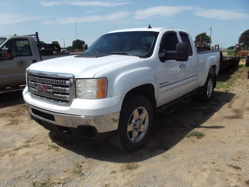 2013 GMC 2500HD EXTCAB 4X4 PICKUP, S/N 1GT220CG0DZ399201, V8 GAS ENG, AUTO TRANS, OD READS 217565