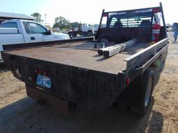 1999 FORD F450 FLATBED PICKUP, S/N 1FDXF46F6XEC60458, PWR STROKE ENG, 6 SPD TRANS, OD READS 212620
