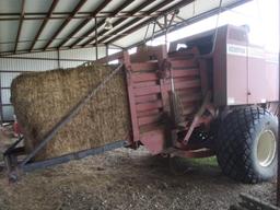 HESSTON 4910 SQUARE BALER, S/N 00189, 1000 PTO, APPROX 30000 BALES...