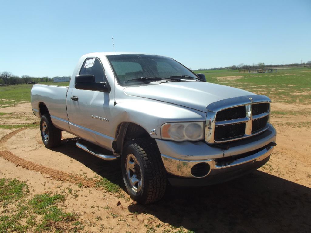 2004 DODGE RAM 2500 4X4, S/N 3D7KU26C046268726, DIESEL ENG, AUTO TRANS, OD READS 211598