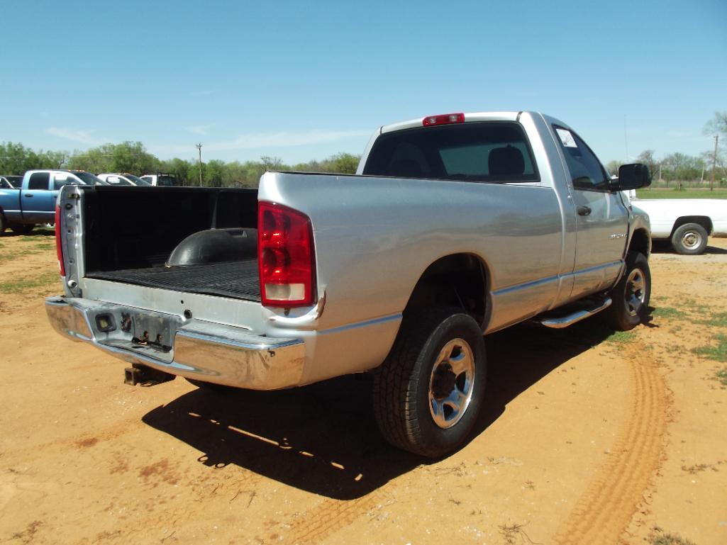 2004 DODGE RAM 2500 4X4, S/N 3D7KU26C046268726, DIESEL ENG, AUTO TRANS, OD READS 211598