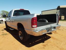 2004 DODGE RAM 2500 4X4, S/N 3D7KU26C046268726, DIESEL ENG, AUTO TRANS, OD READS 211598