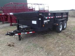 2018 PJ D7142 T/A DUMP TRAILER, S/N 4P5D71422K1292851, 7K AXLES, TARP, SOLAR CHARGER..., BILL OF SAL