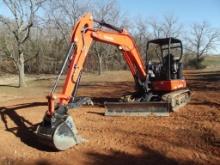 KUBOTA KX057-5 HYD MIN EXCAVATOR, S/N CJM3B10539, HYD THUMB, CANOPY, HOUR METER READS 139 HRS