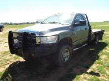 2008 DODGE 3500 FLATBED , S/N 3DG6WH36A686221673, DIESEL ENG, AUTO TRANS, OD READS 137426 MILES