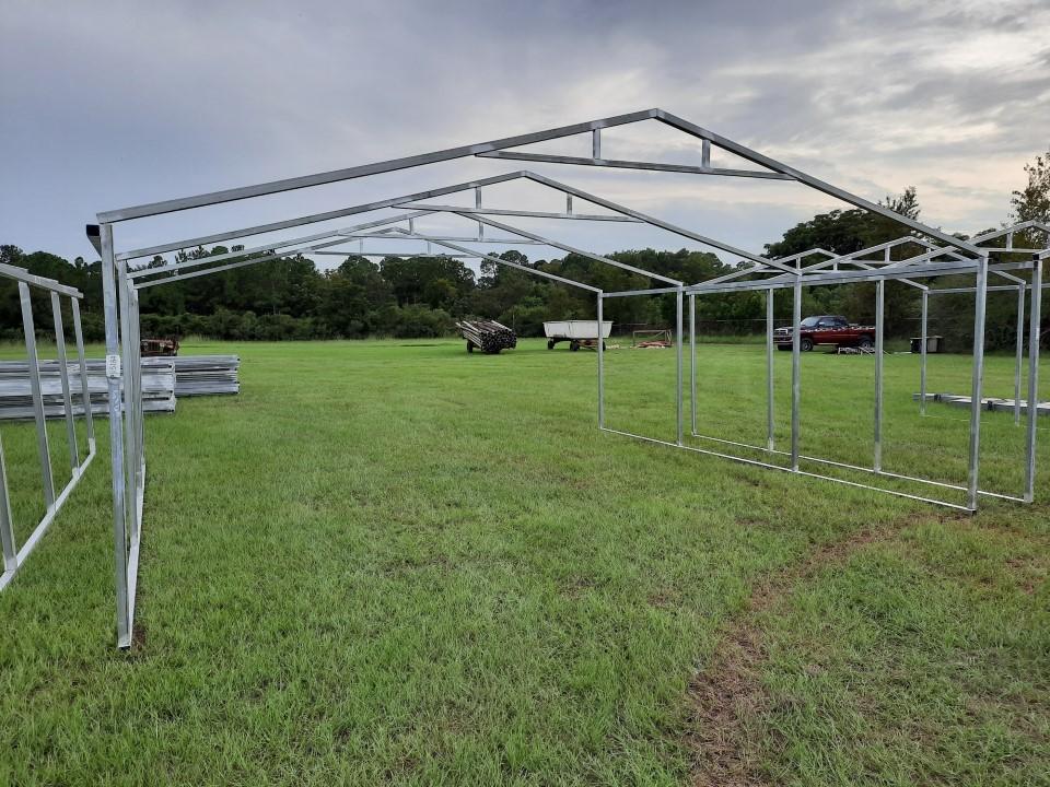 20x20x7 Galvanized Buildings - (2) sidewalls (4) Trusses Only