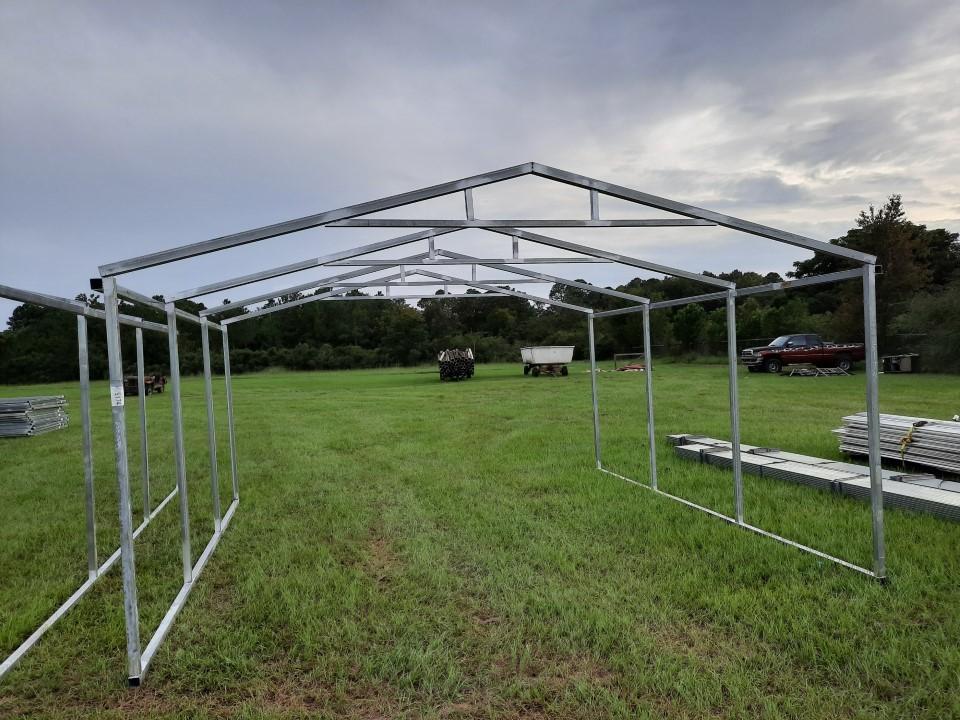 20x20x7 Galvanized Buildings - (2) sidewalls (4) Trusses Only