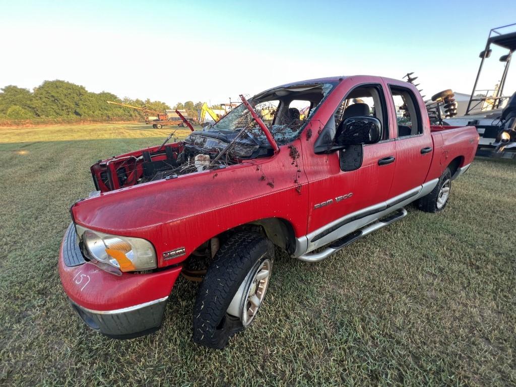 03 Dodge Ram 1500 Red, Silver Crew Cab, 4x4 Off Ro