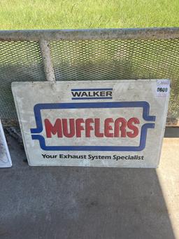 Old Stock Walker Muffler Sign