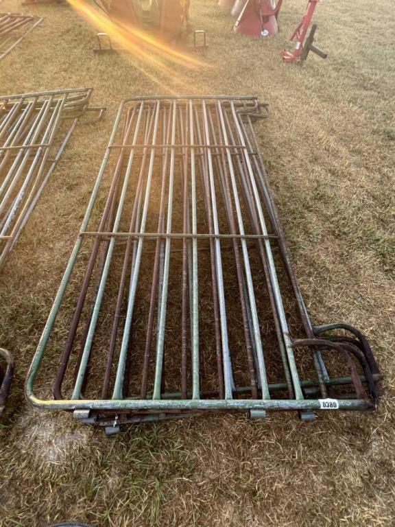 (4) 5x10 Green Livestock Gates