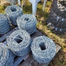 (4) rolls of Barbed Wire DIGGIT Unused