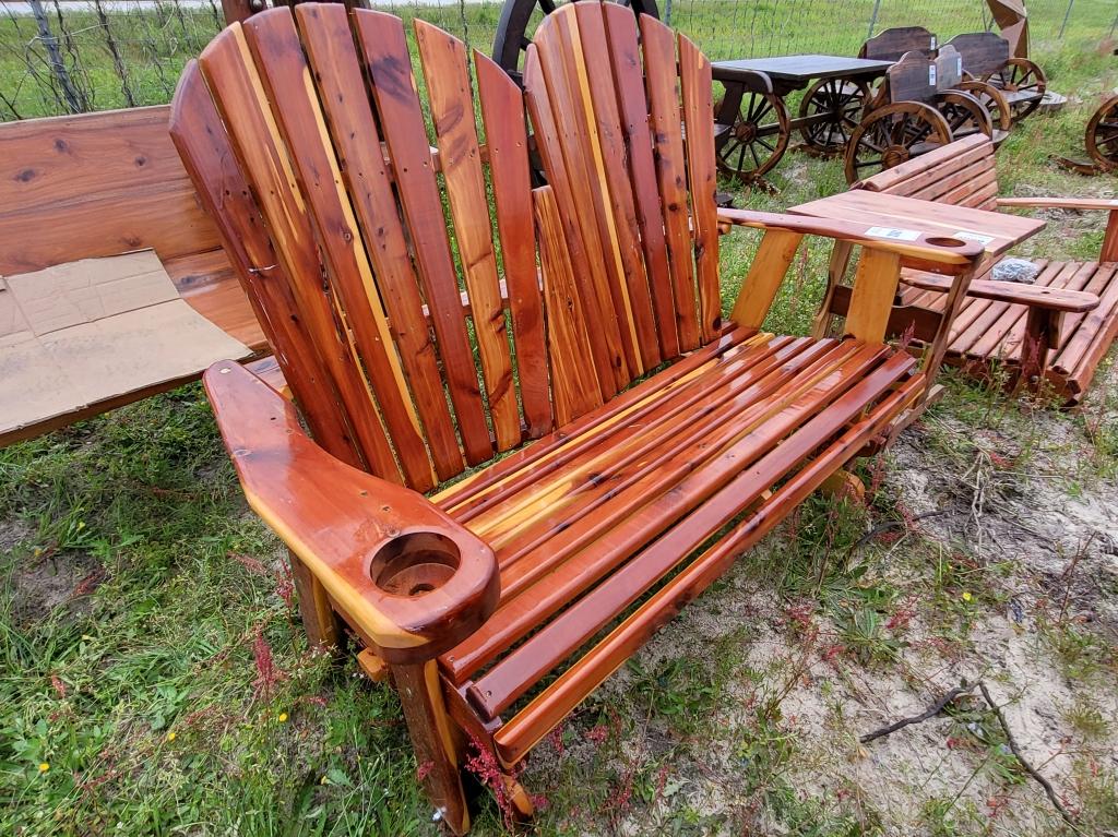 Wooden Glider Bench