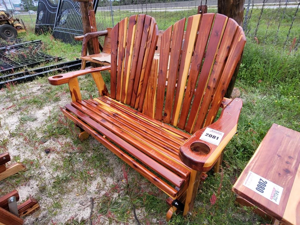 Wooden Glider Bench