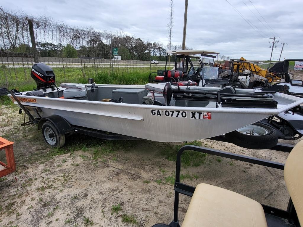 Weldbilt Aluminum Boat W. Mecury 40 Hp