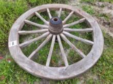 Large Wooden Wagon Wheel