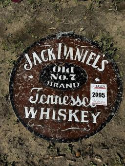 Round Metal Jack Daniels Sign