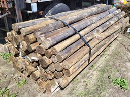 (70) Wooden Fence Posts