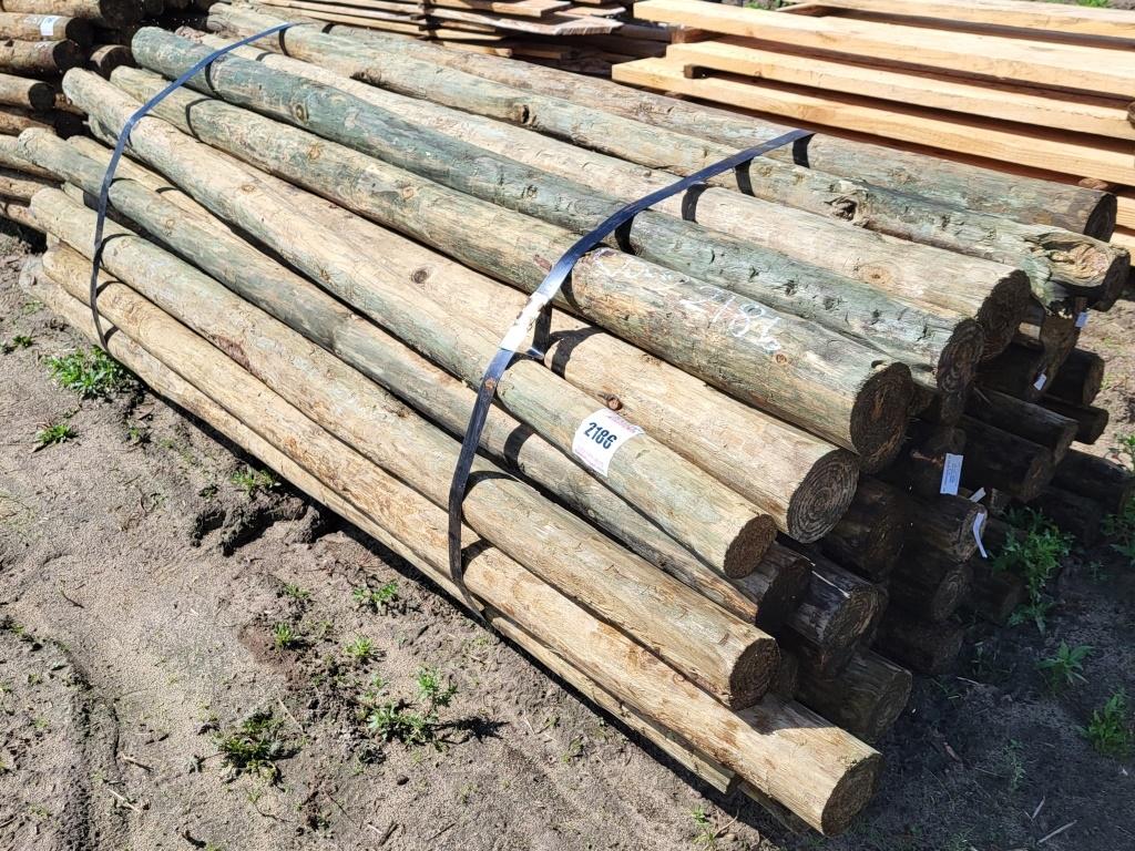 (70) Wooden Fence Posts