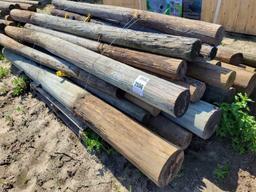 (20) Wooden Posts