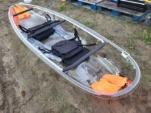 2-person Clear Kayak W. Paddles