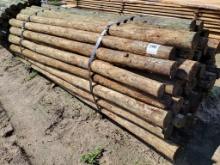 (70) Wooden Fence Posts