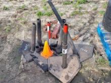 (6) T-ball Stands W/ Orange Cones