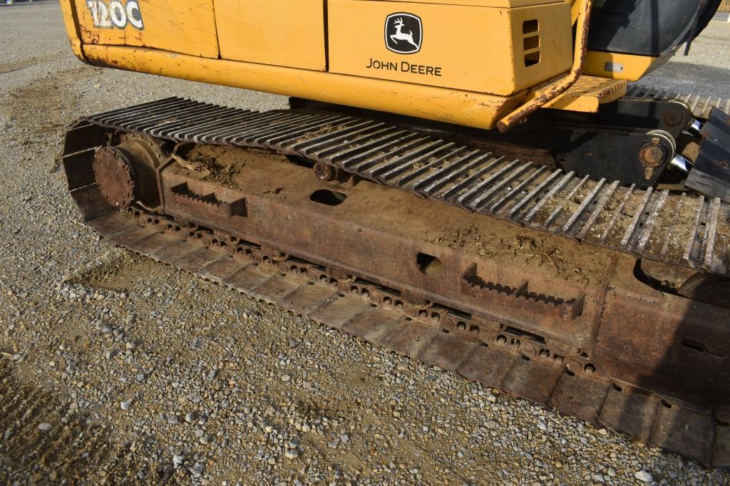 2003 Deere 120C, 5,183 hrs, steel tracks, aux  hydraulics, (thumb & other b