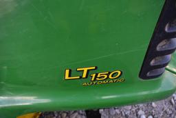 John Deere LT150, 38in deck, gas engine,  ENGINE CRANKS BUT WILL NOT START