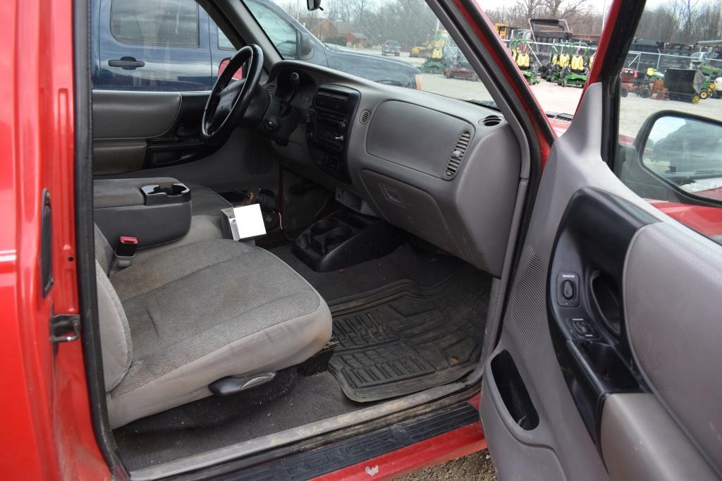 2000 Ford Ranger XLT, 206,521 miles, extended  cab, front plow, tool box, H