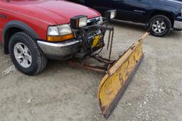 2000 Ford Ranger XLT, 206,521 miles, extended  cab, front plow, tool box, H