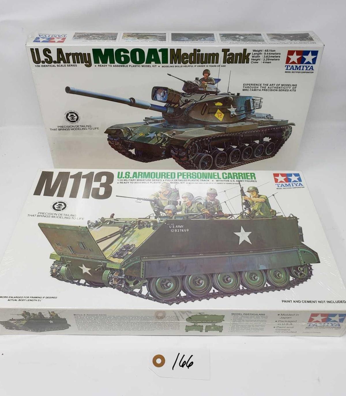 US Army M60 A1 Medium Tank and M113 U. S. ARmored Personnel Carrier