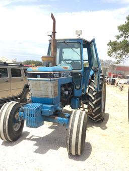 Ford 7710 ser # B523209 Estate tractor runs-- unknown hours