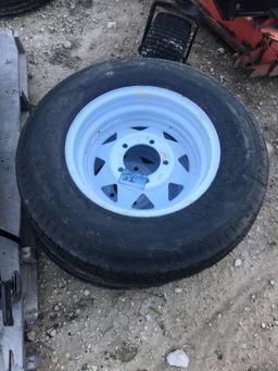 new 15" tires on 5 lug wheels sell 2 x $