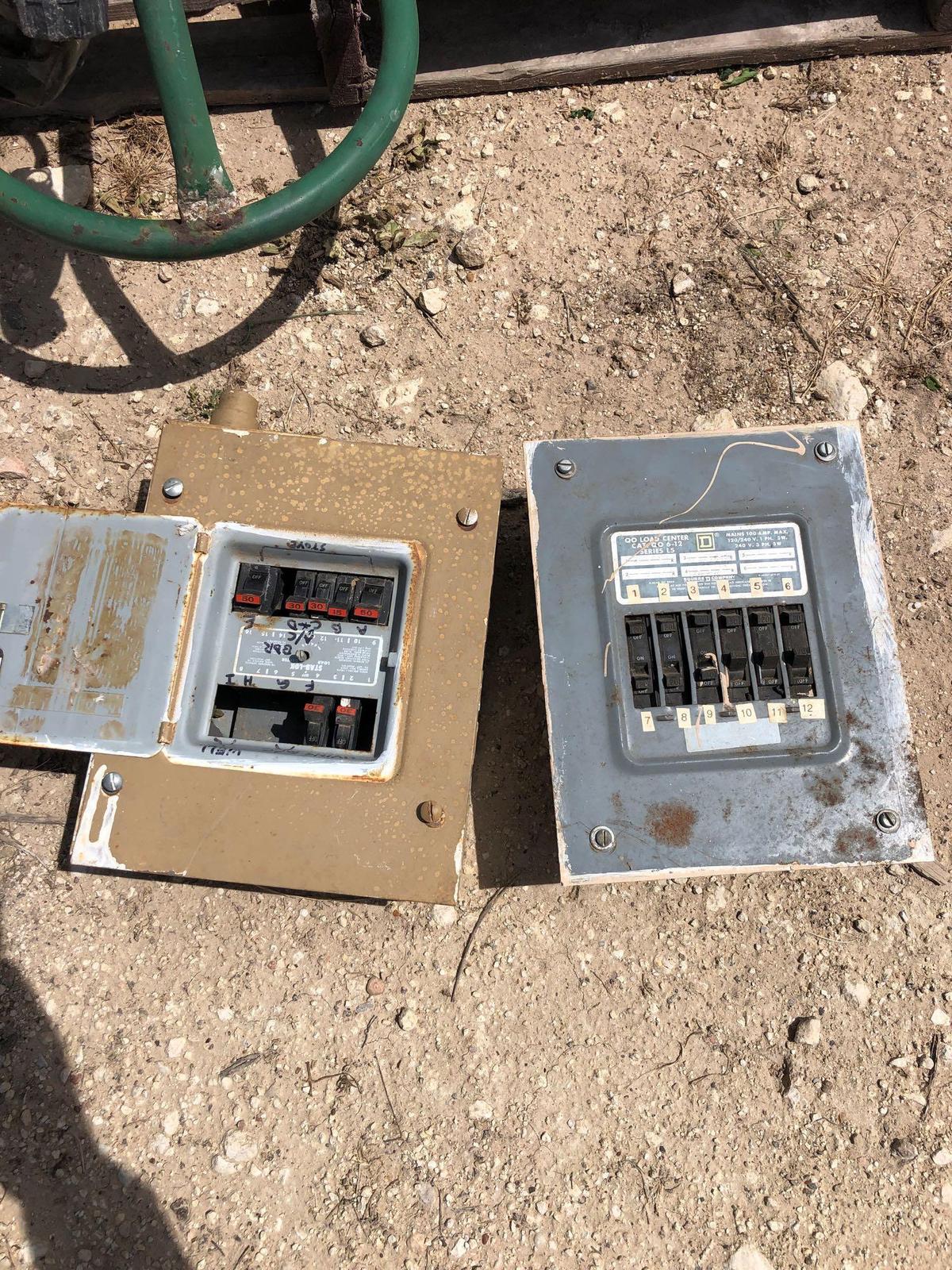 2 breaker boxes and electrical joint