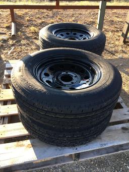 New trailer Tires on 5 lug 205/75R15 Sell times the money, must take all