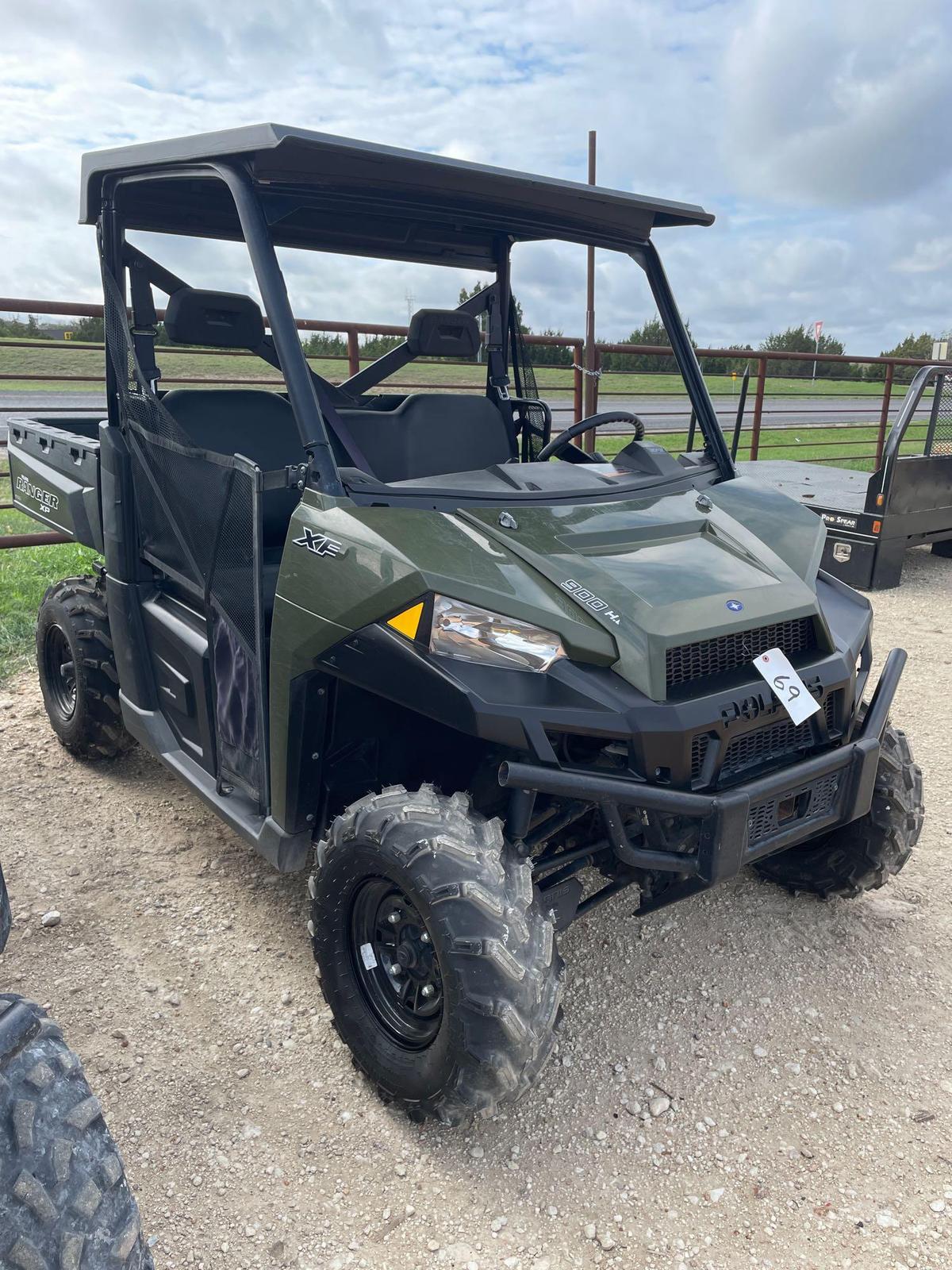 2018 Polaris Ranger XP900 HD 425 HRS VIN 28686 Title, $25 Fee