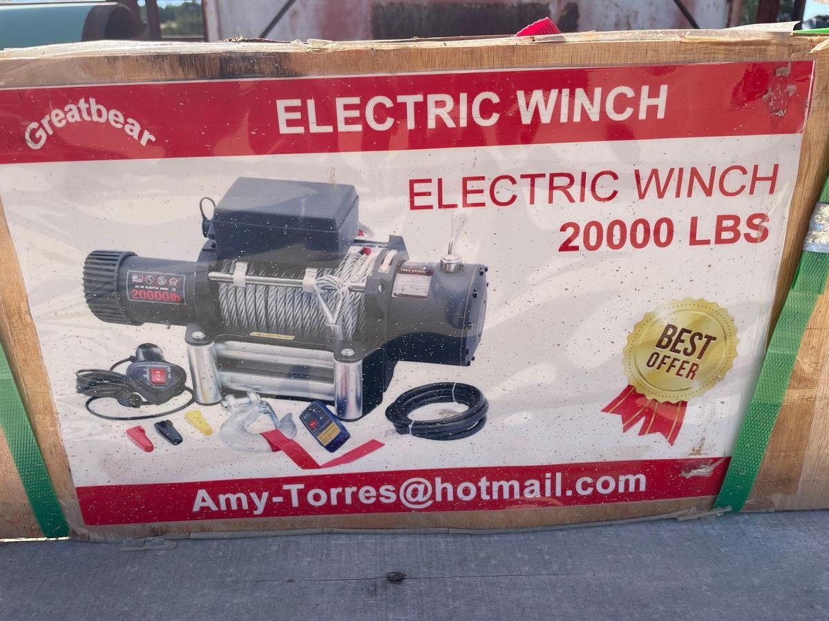 Unused 20,000 lb. Electric Winch