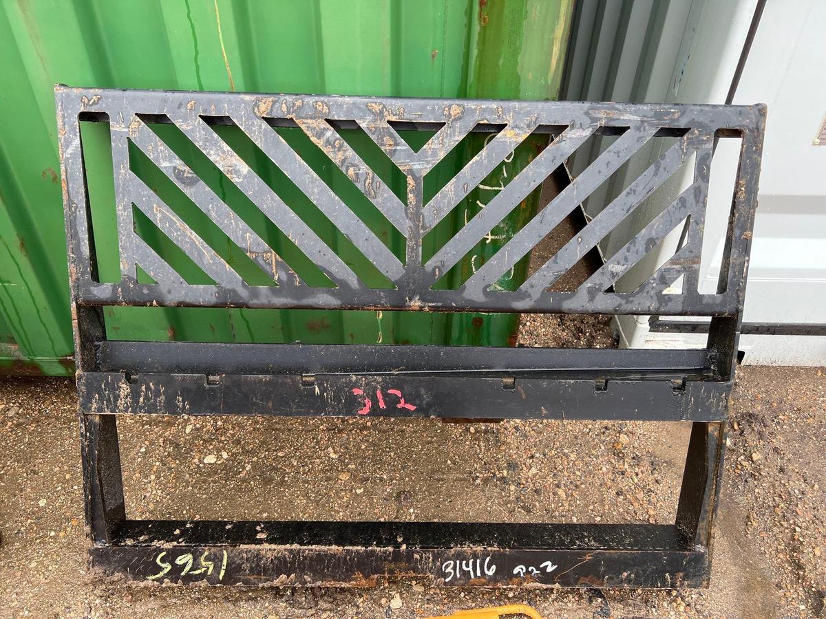 Skid Steer Pallet Fork Frame - No Forks