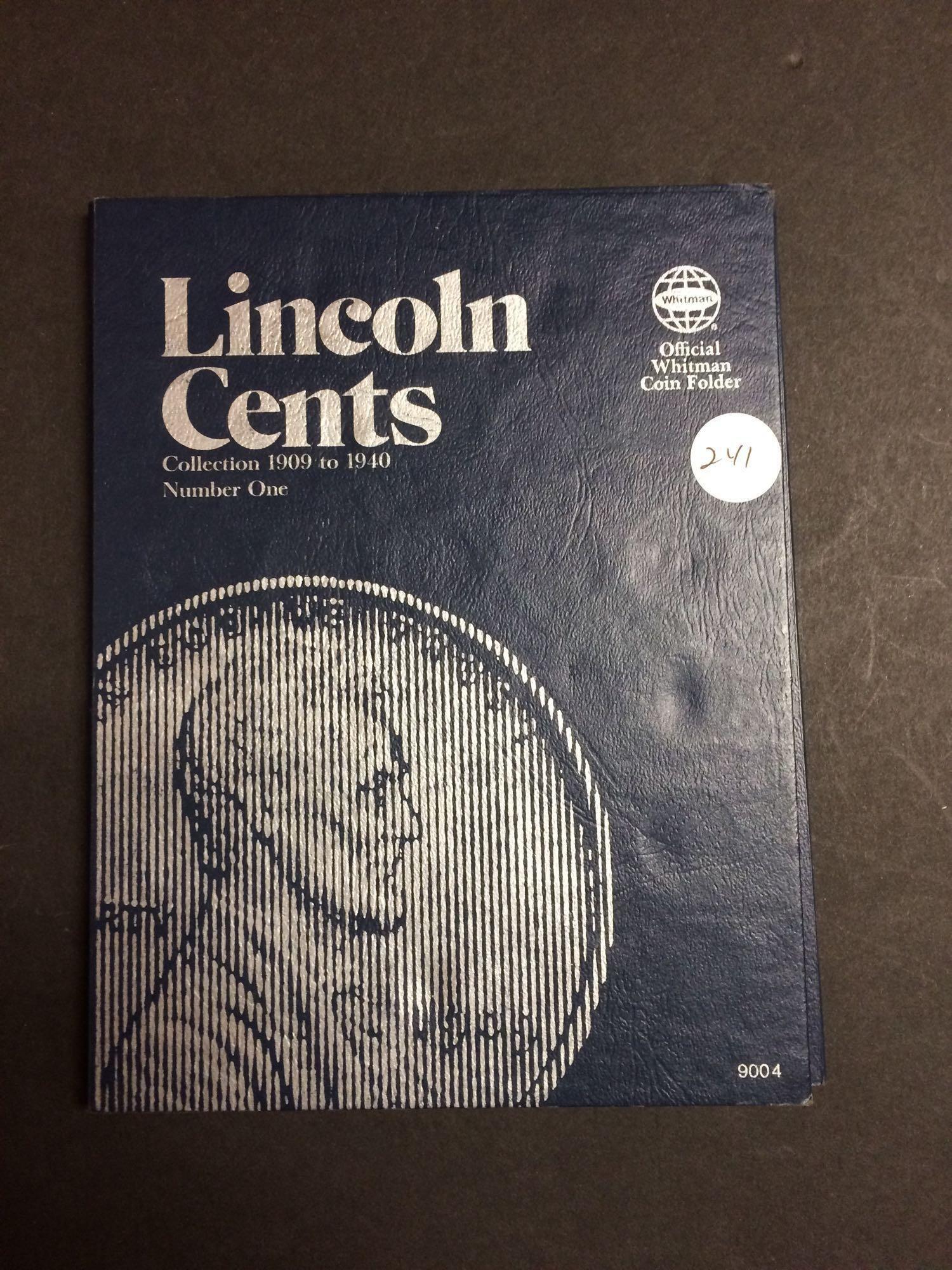 Lot of 59 Lincoln Memorial pennies 1909 through 1940 some key dates