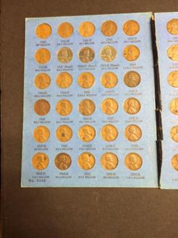 Complete Set of 64 Lincoln Head Cents 1941-1964 Rough Album